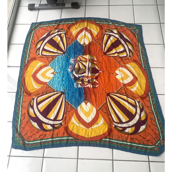 Hermes Spinnaker Scarf Shawl 120x120cm - Picture 1 of 10